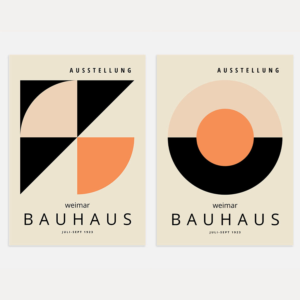Set mit 2 Bauhaus-Terrakotta-Postern 