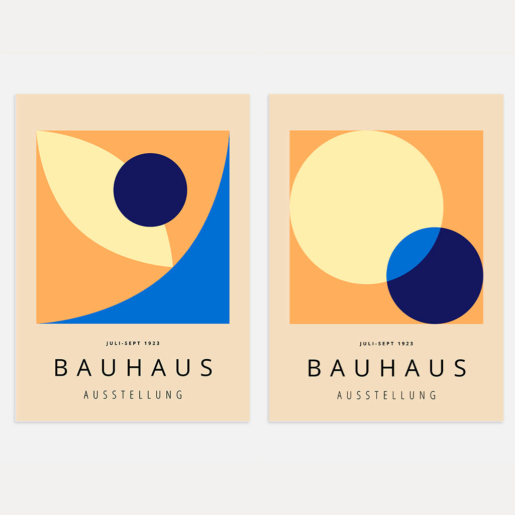Bauhaus Farbkreise – 2er Poster-Set