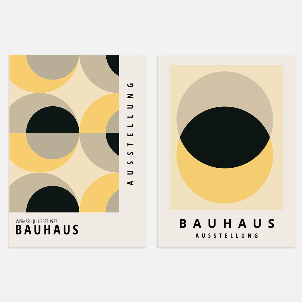 Bauhaus Gelb – 2er Poster-Set