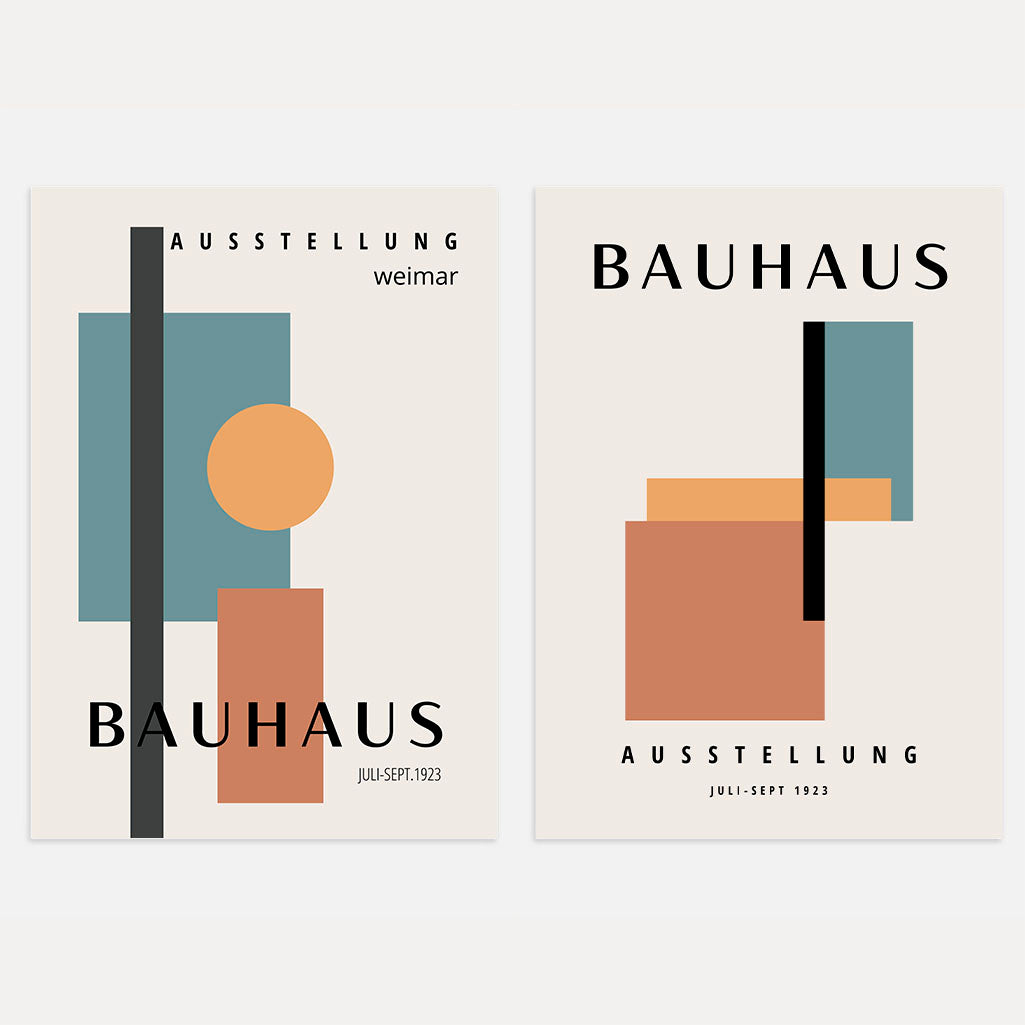 Bauhaus Farbformen – 2er Poster-Set