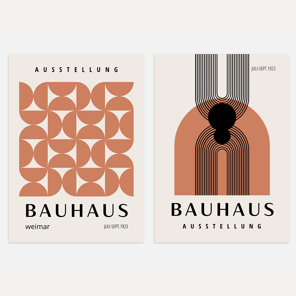 Bauhaus Geometrisches Duo – 2er Poster-Set