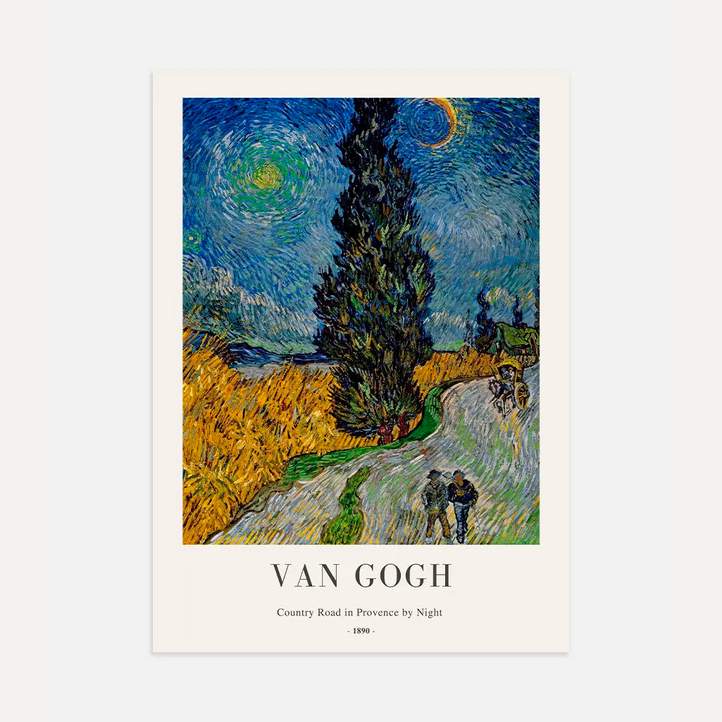 Vincent van Gogh Poster – Landstraße in der Provence bei Nacht