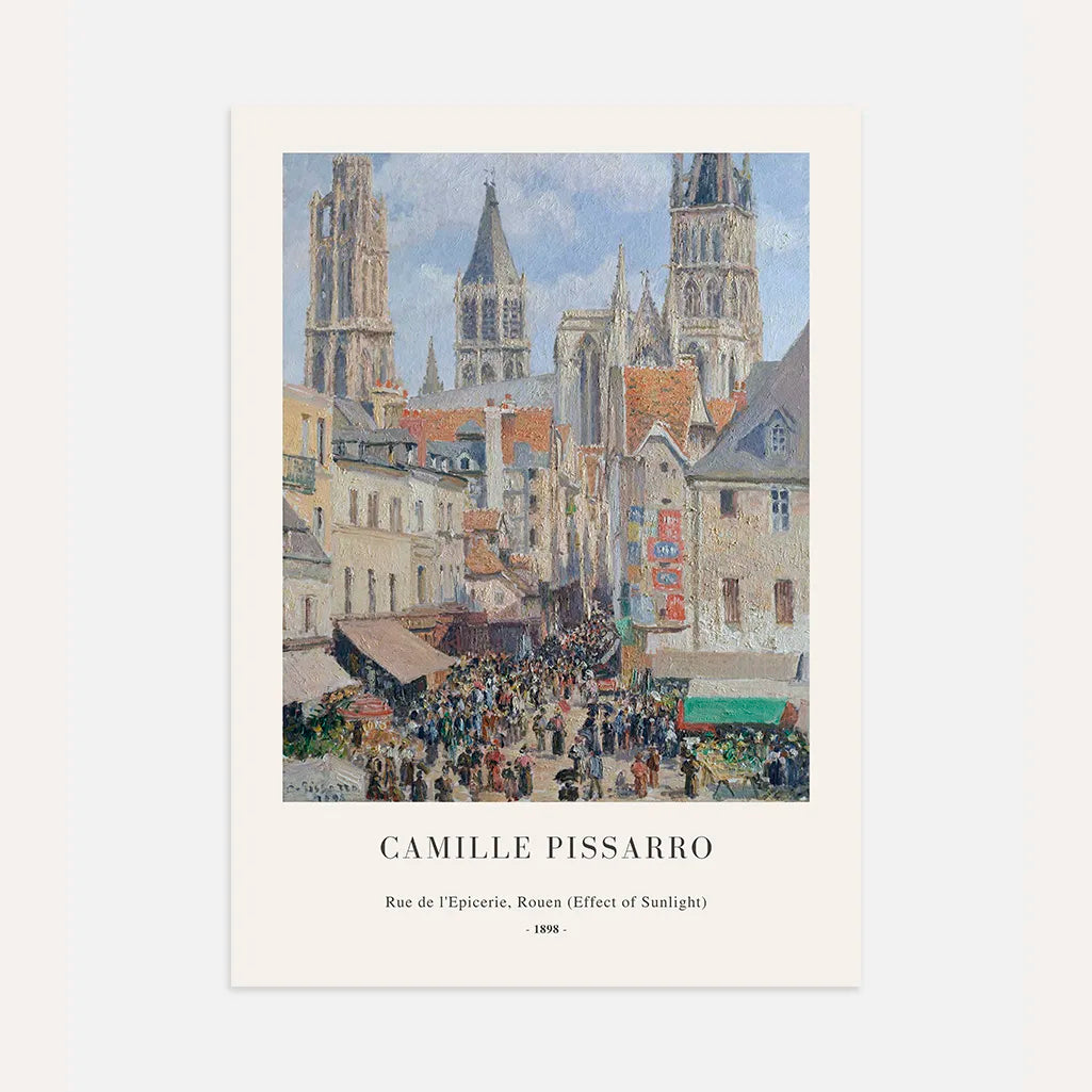 Camille Pissarro Poster – Straße der Épicerie in Rouen