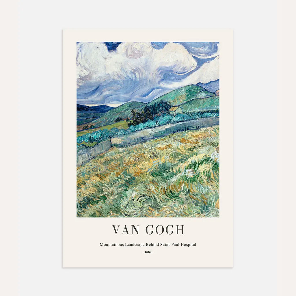 Vincent van Gogh Poster – Berglandschaft hinter dem Hospital Saint-Paul