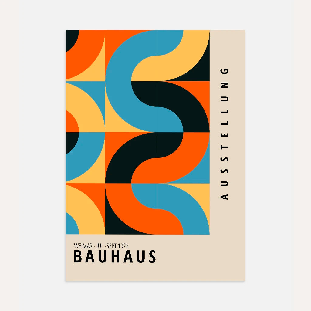 Bauhaus Wellen Dynamik Poster