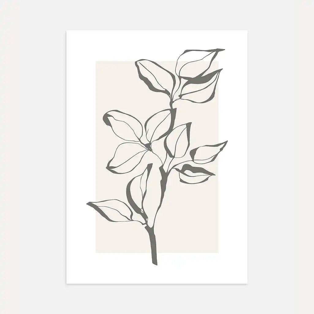 Lineares Poster „Ruhiger Zweig“