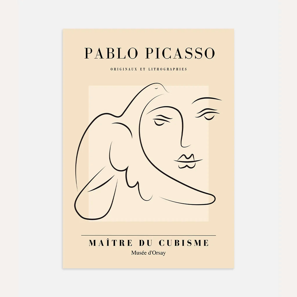 Von Pablo Picasso inspiriertes Poster – Ruhiger Blick