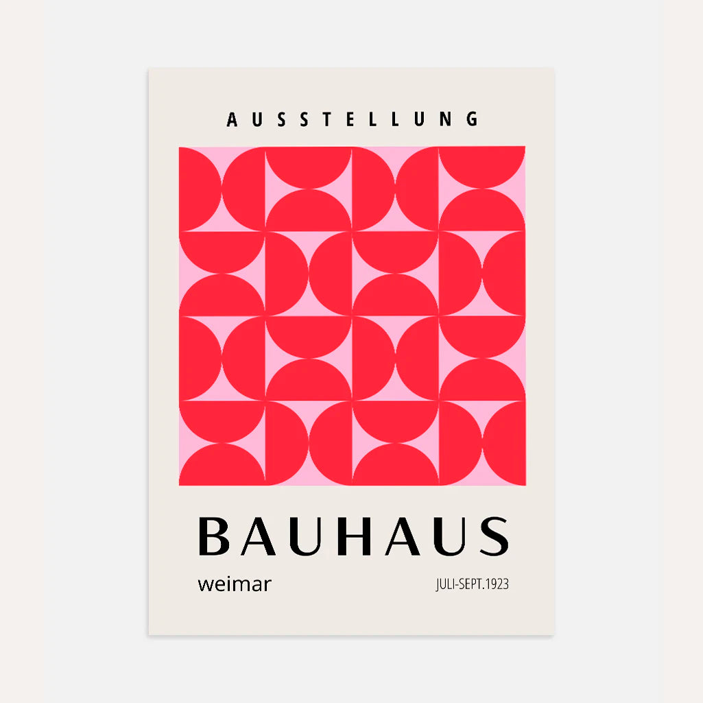 Bauhaus Rote Balance Der Formen Poster