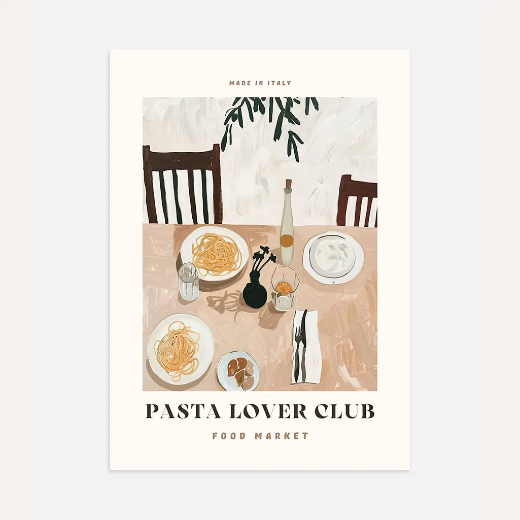Poster mit italienischer Pasta