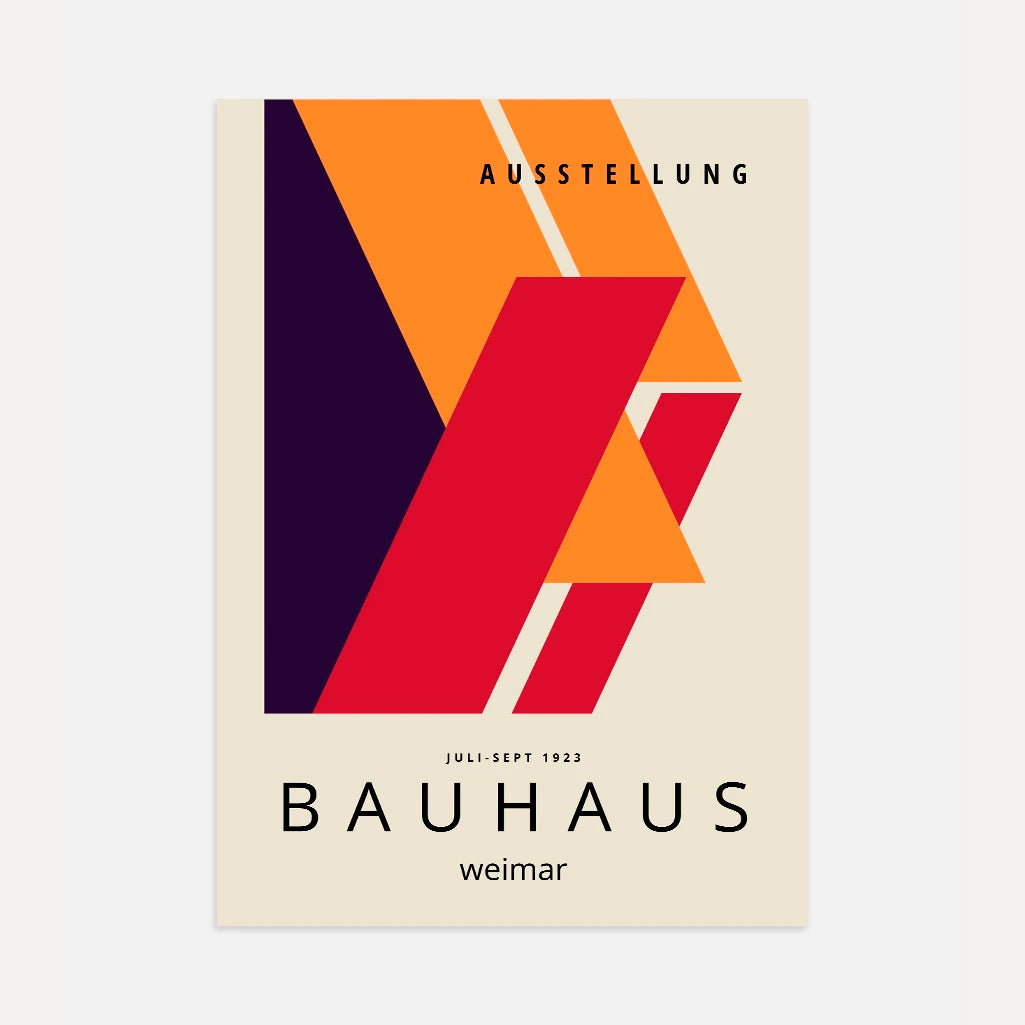 Bauhaus Rot Dynamik Poster