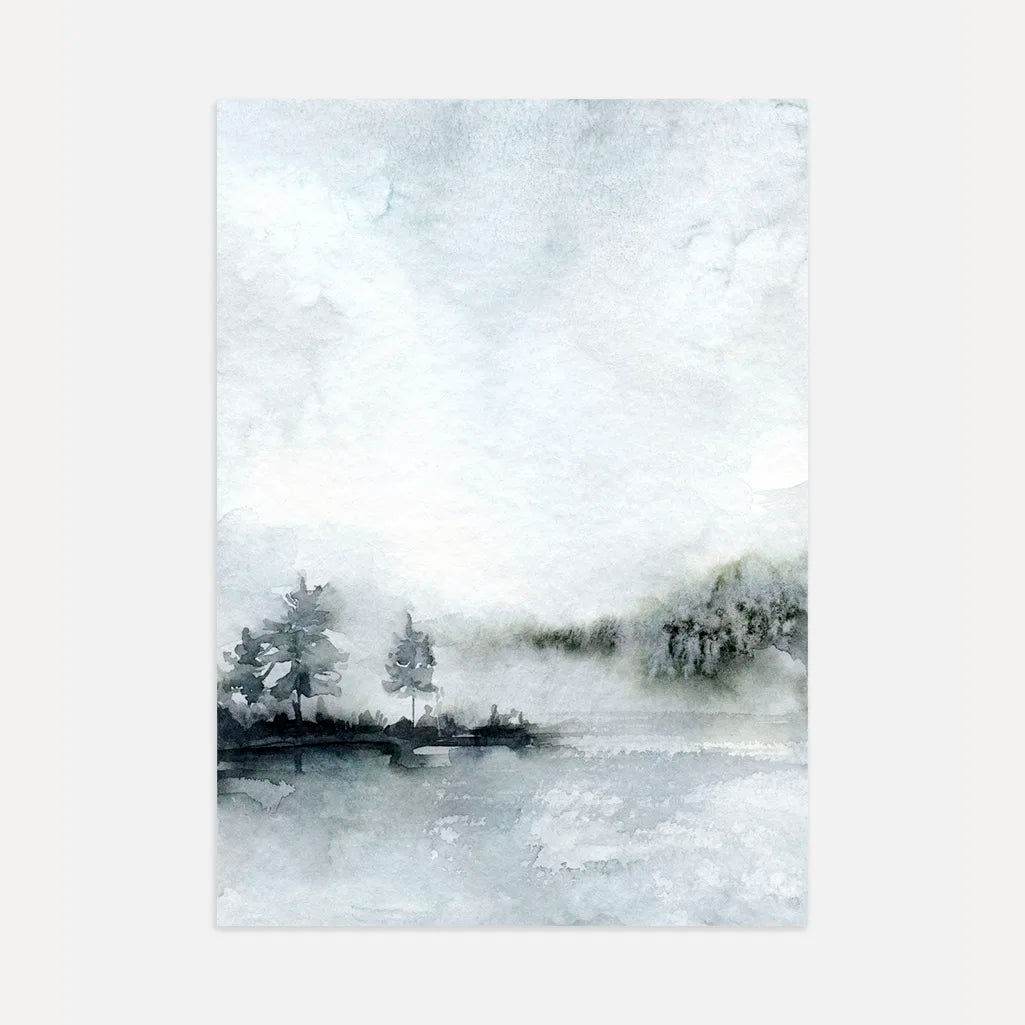 Lake in the Fog Poster