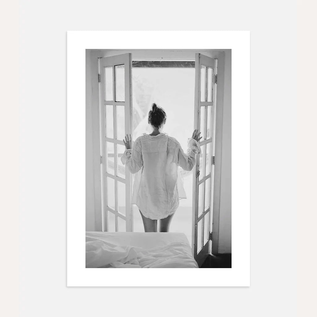 Poster „Morgen am offenen Fenster“