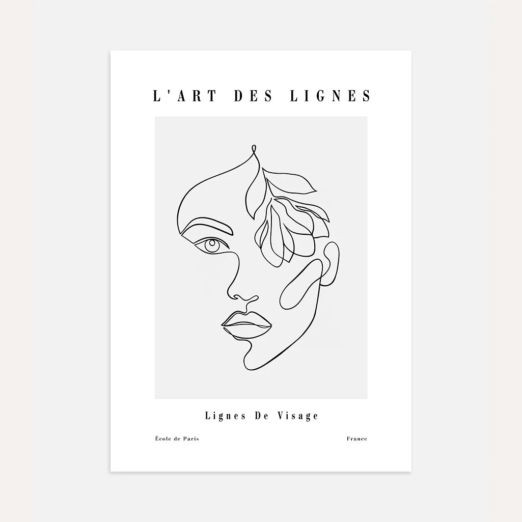 Poster – Gesicht mit Blatt