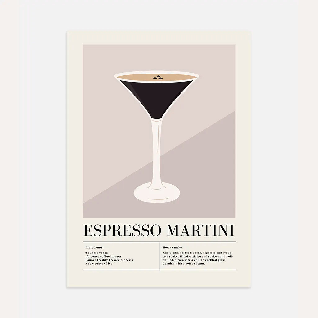 Espresso Martini Poster Illustration
