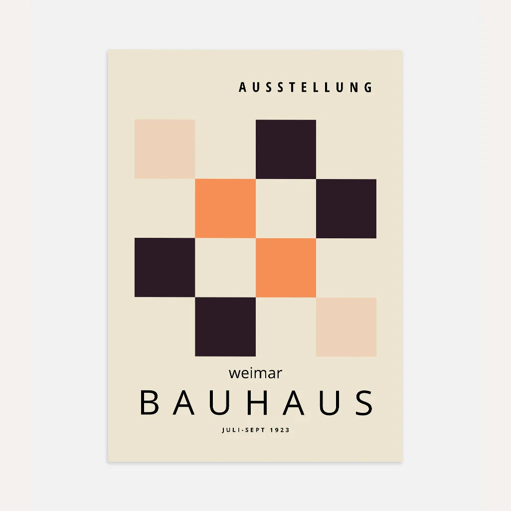 Bauhaus Quadrat Raster Poster