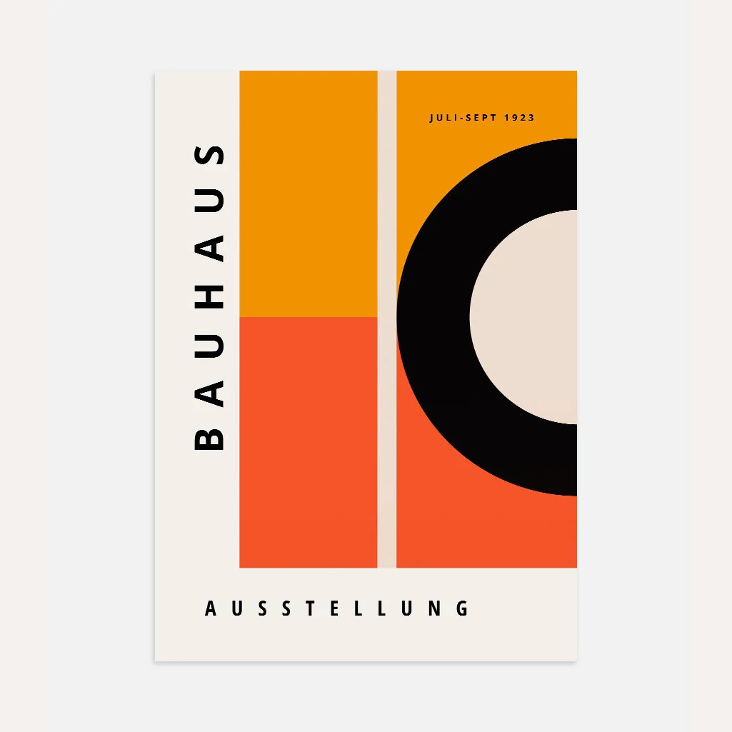 Bauhaus Orange Kontrast Poster