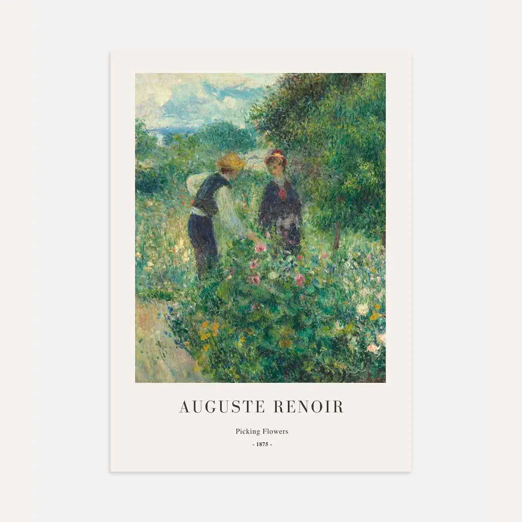 Auguste Renoir – Blumen pflücken Poster, 1875