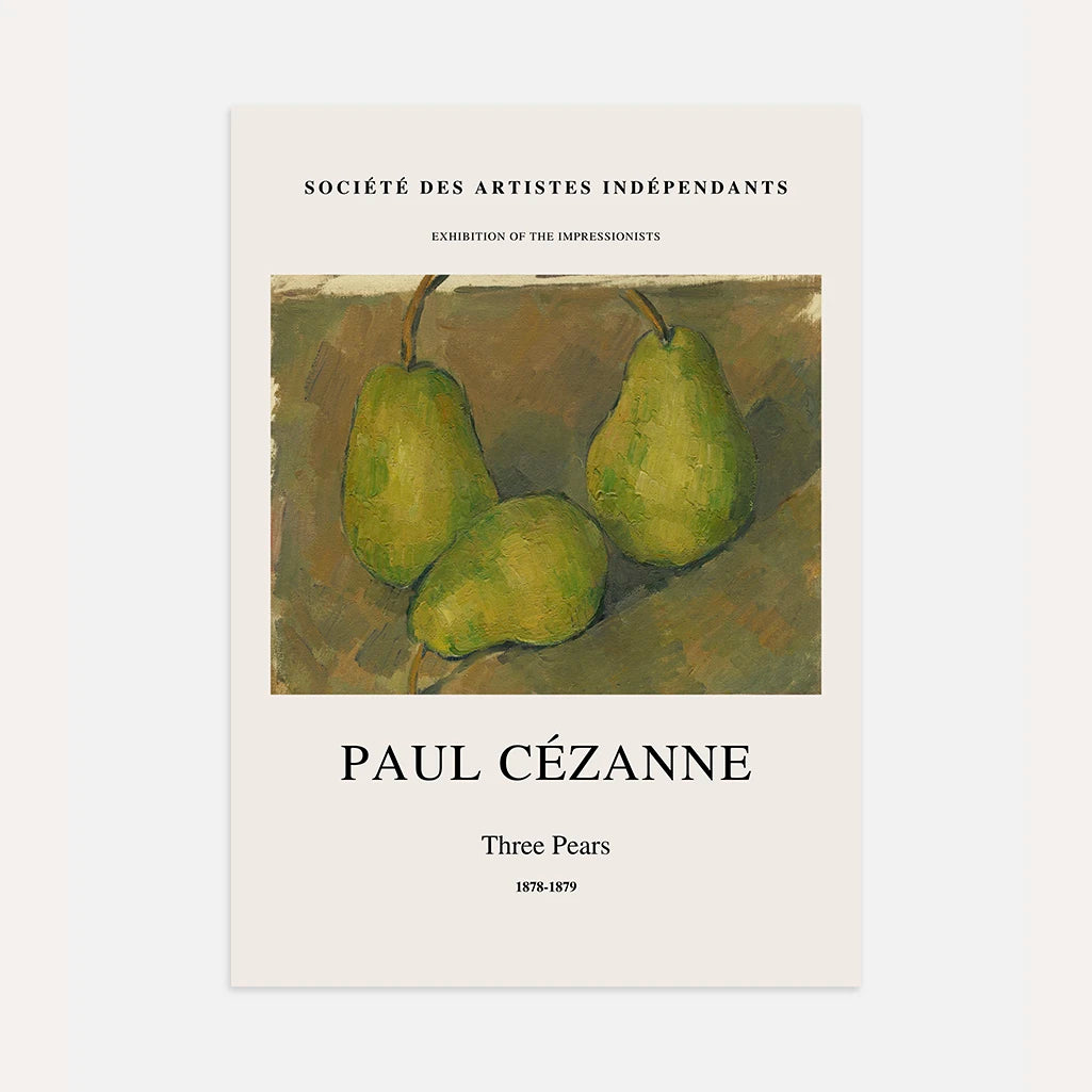 Paul Cézanne – Drei Birnen Poster (1878–1879)