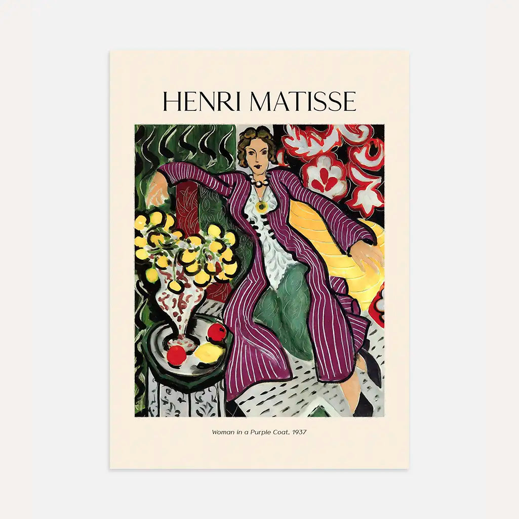 Henri Matisse Poster – Frau im violetten Mantel, 1937