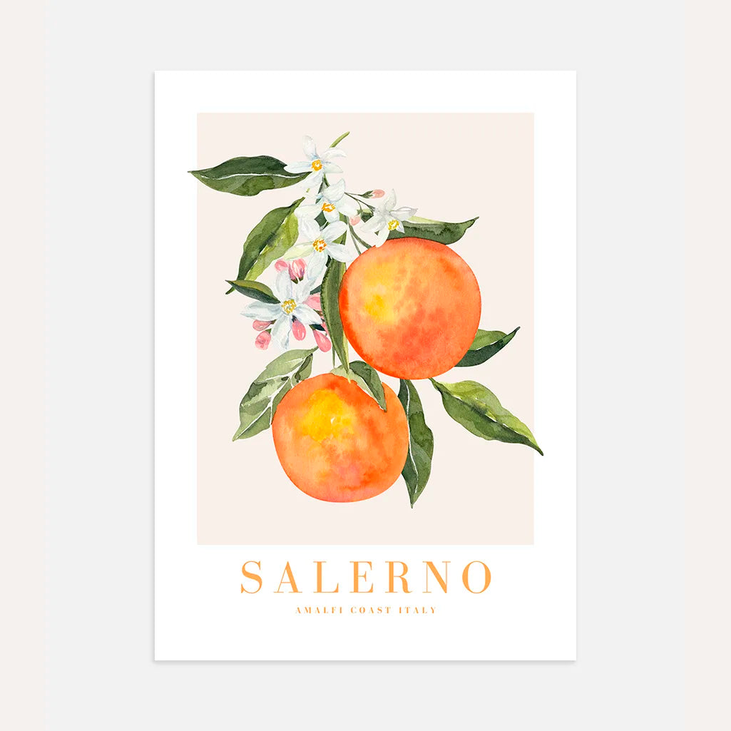 Salerno Citrus Illustration Poster