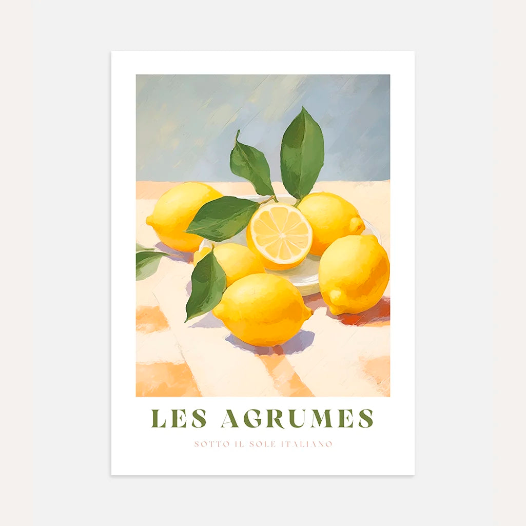 Les Agrumes Verde Zitronen Poster