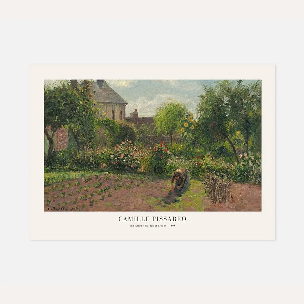 Plakat von Camille Pissarro – Der Garten des Künstlers in Eragny (1898) | Impressionistischer Stil
