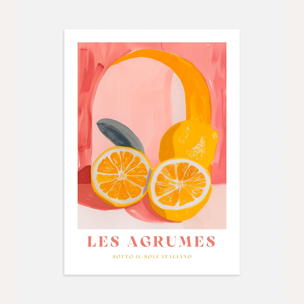 Les Agrumes Rosa Poster