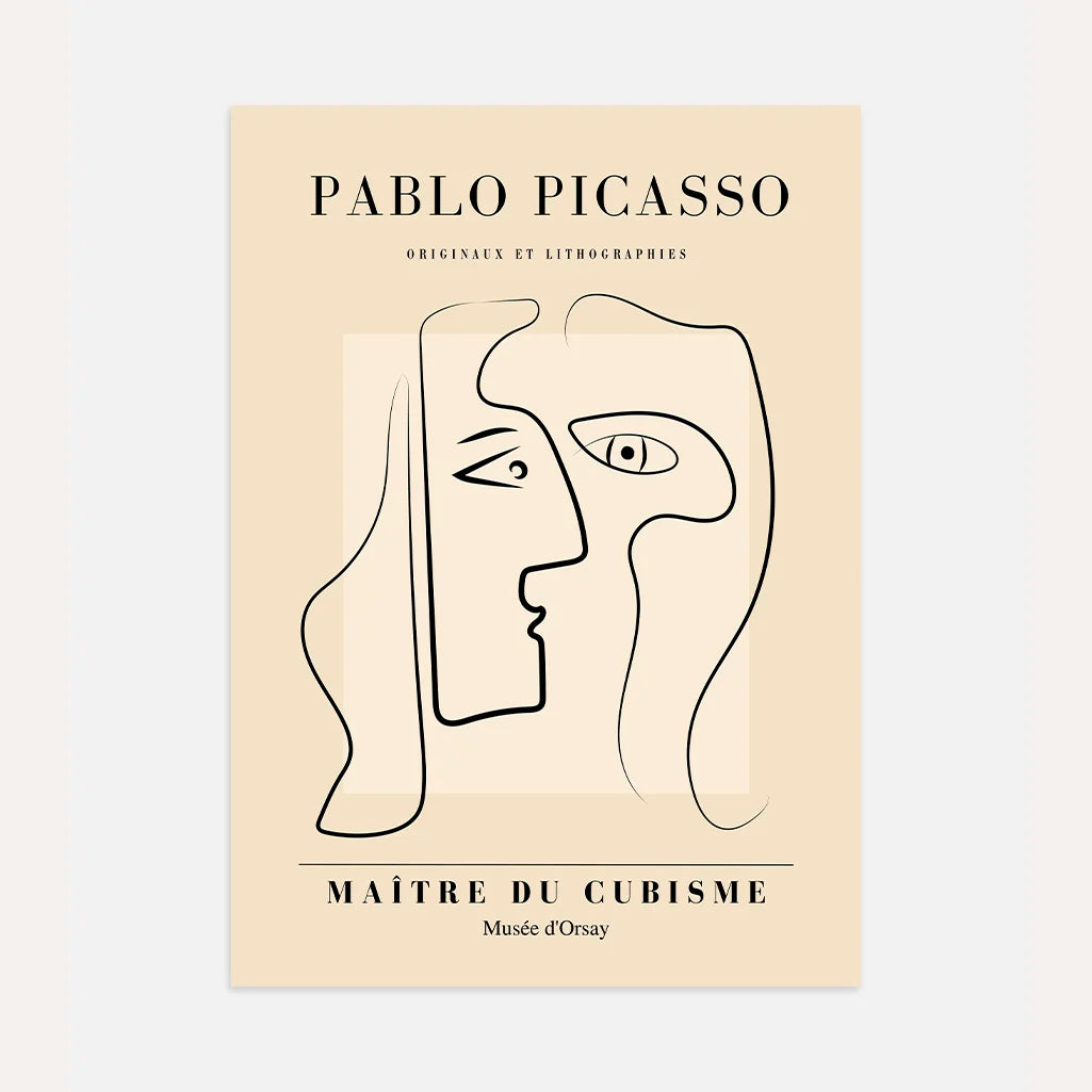 Von Pablo Picasso inspiriertes Poster – Dialog der Seelen