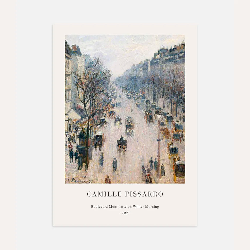 Camille Pissarro – Boulevard Montmartre, Wintermorgen Poster
