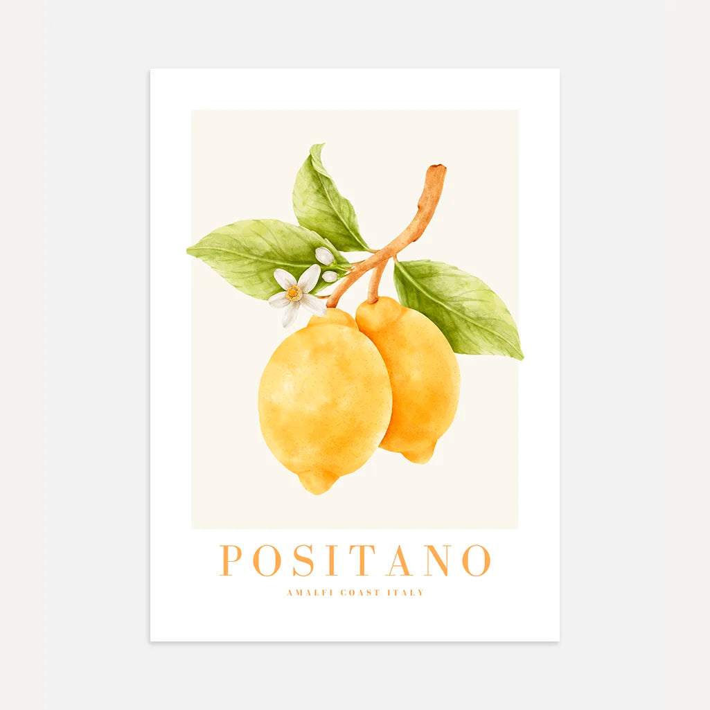 Positano Aquarellillustration Poster
