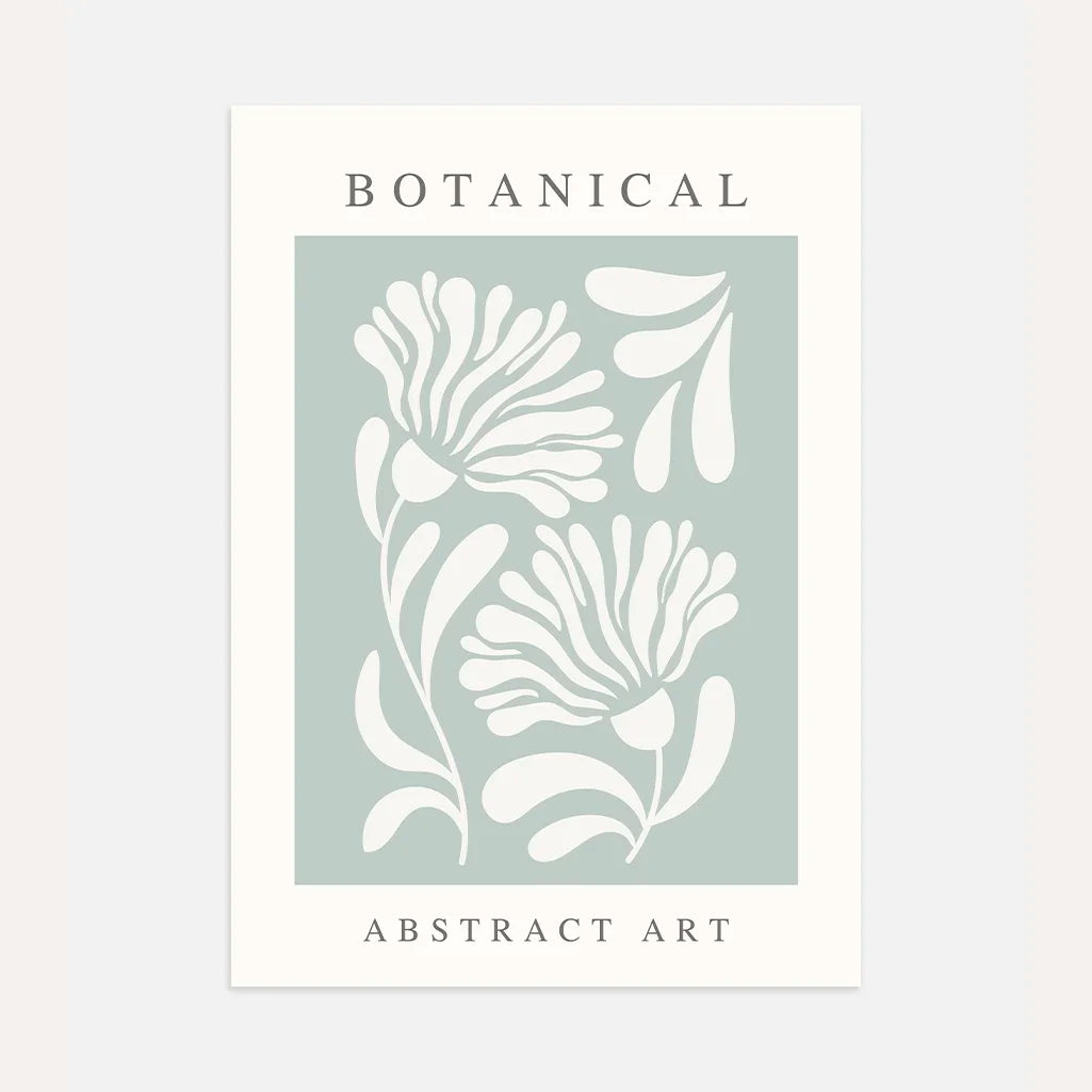 Poster mit botanischen Blumen