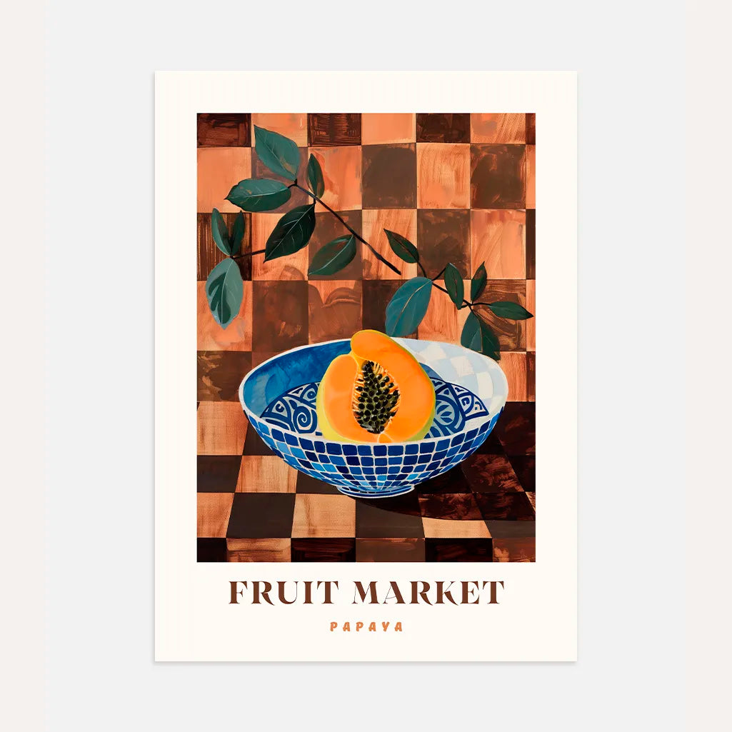 Papaya Stillleben Poster