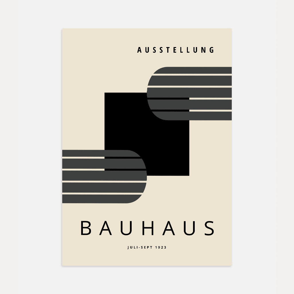 Bauhaus Linien Schwarzes Quadrat Poster