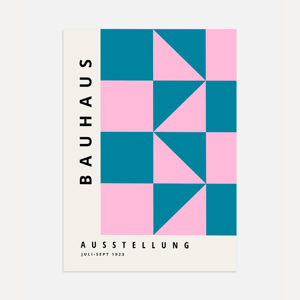Bauhaus Rosa Türkis Poster