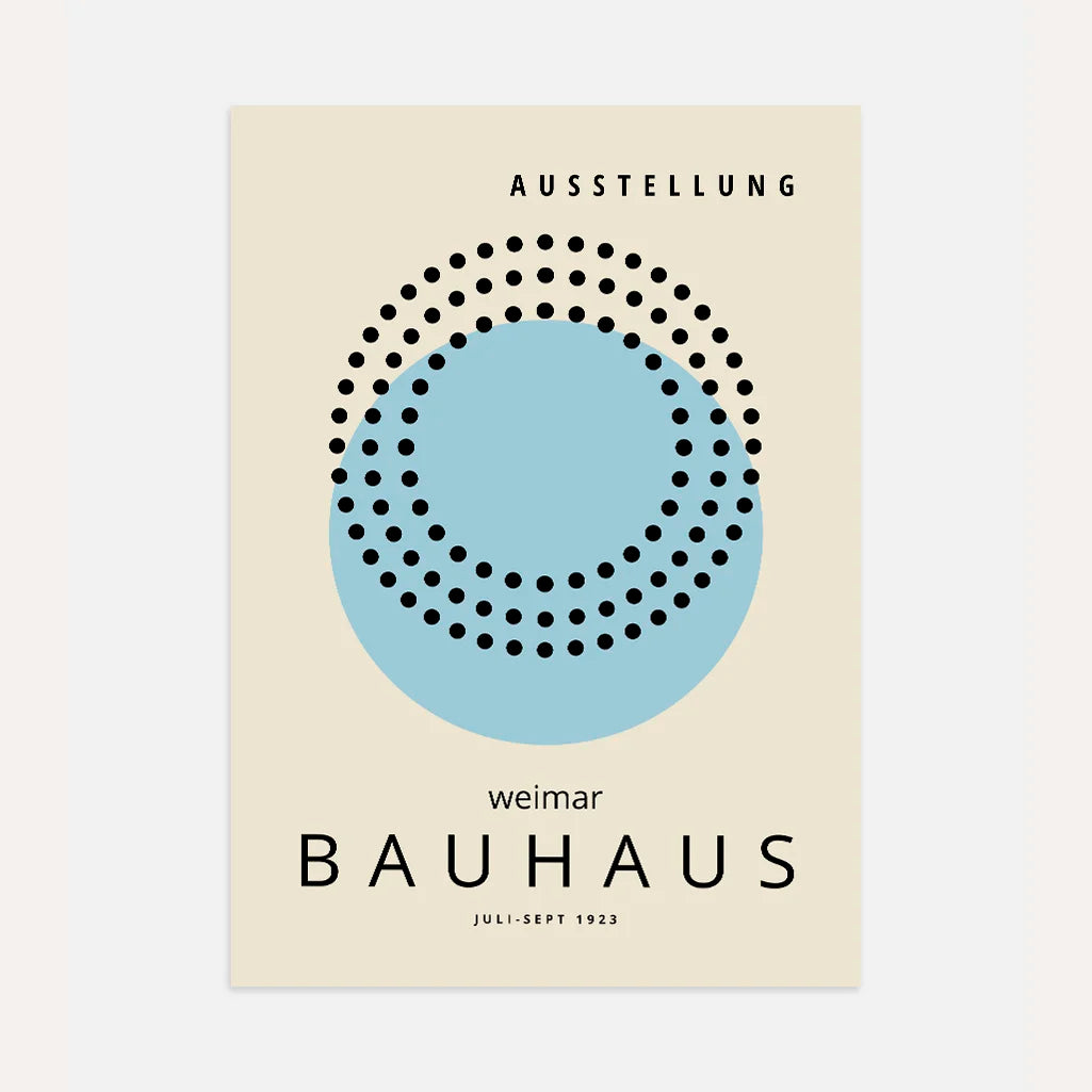 Bauhaus Blau Leichtes Poster