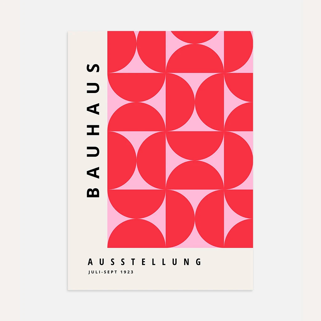 Bauhaus Rote Symmetrie Rhythmus Poster