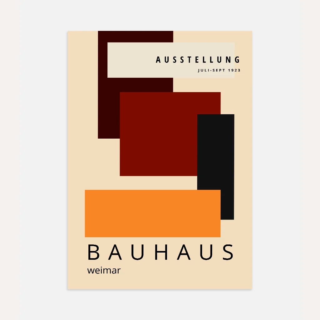 Bauhaus Orange Tiefe Poster