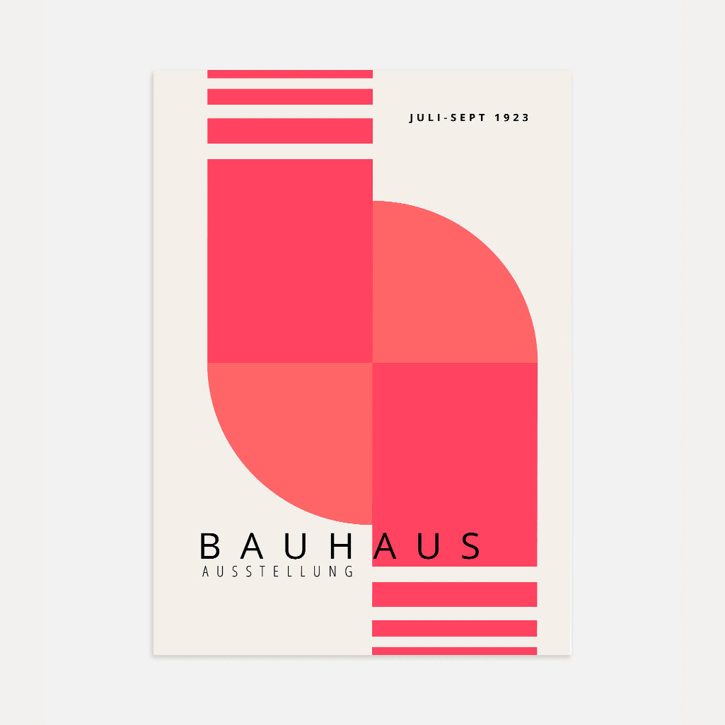 Bauhaus Pink Rhythmus Poster