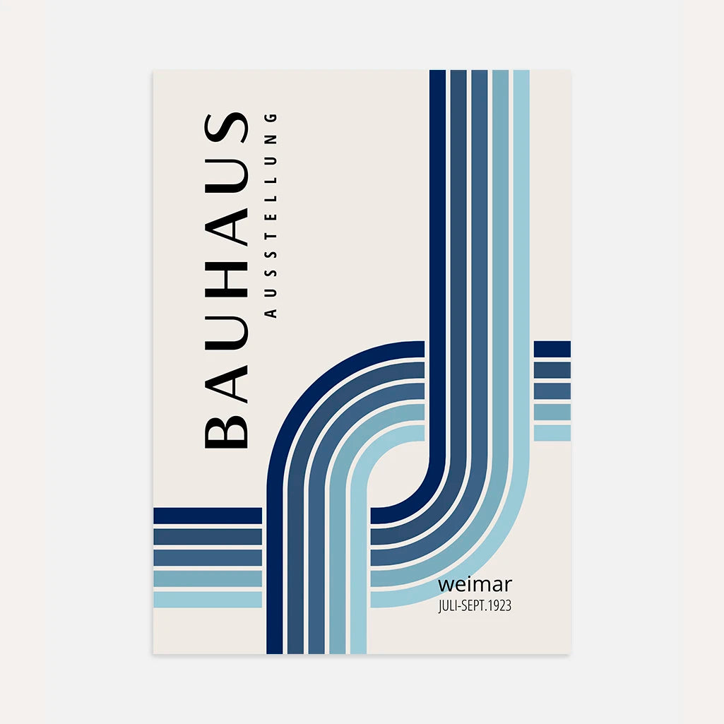 Bauhaus Blau Verlauf Poster