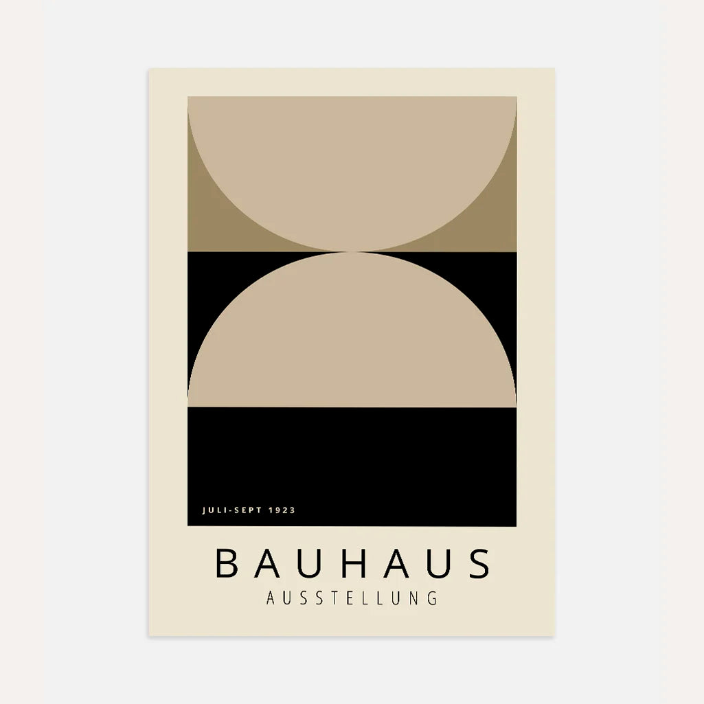Bauhaus Schwarz Sand Poster