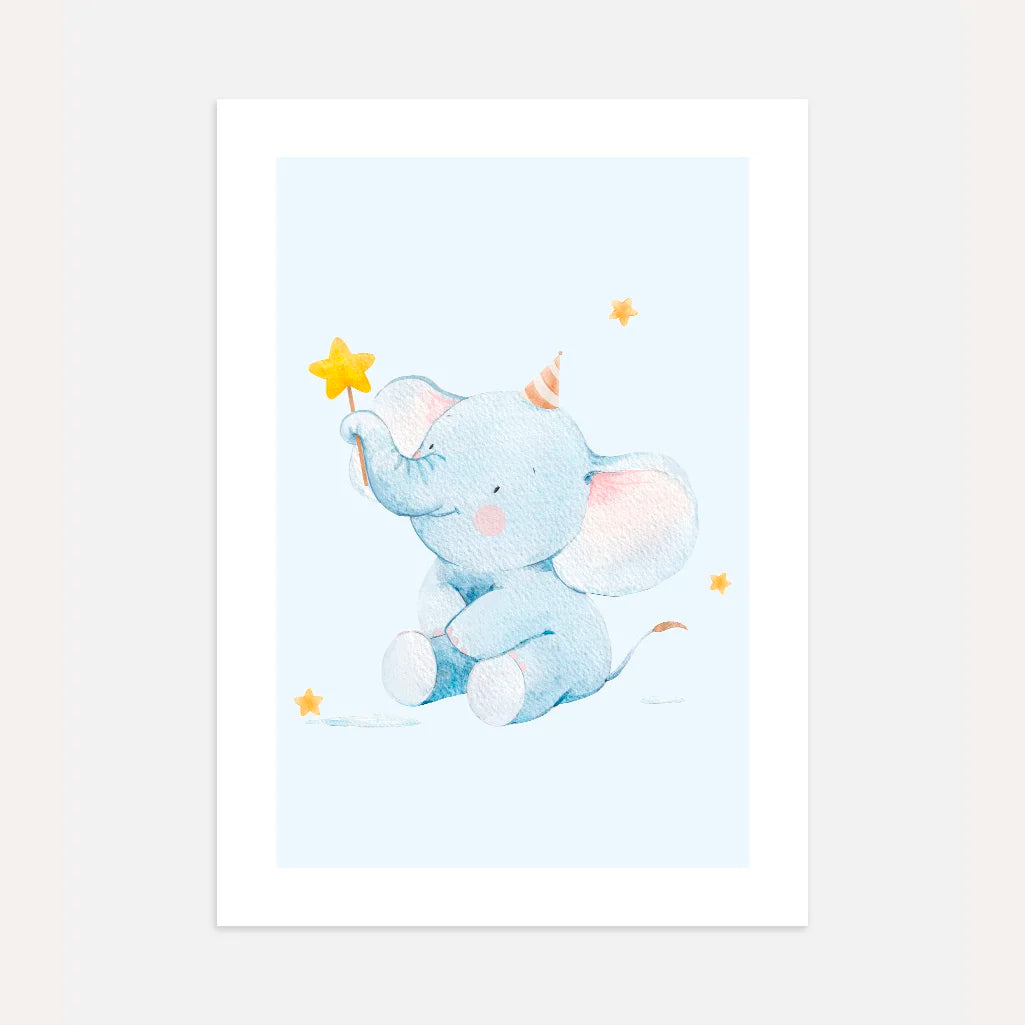 Elefant mit Zauberstab Poster