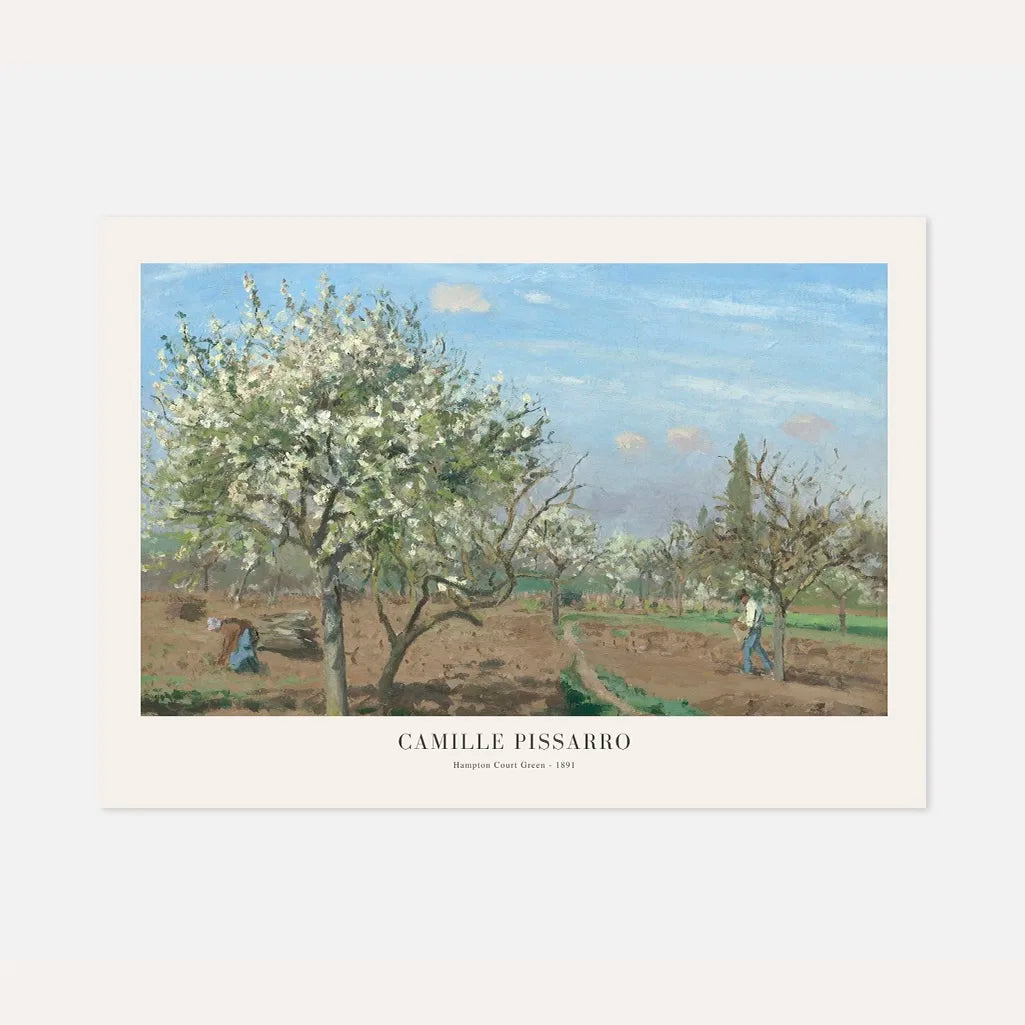 Camille Pissarro – Grünfläche von Hampton Court Poster