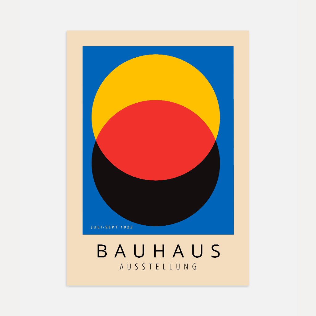 Bauhaus Blau Kontrast Poster