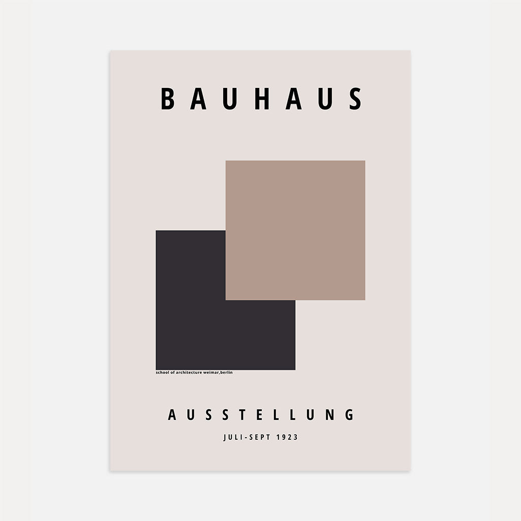 Bauhaus Quadrat Geometrie Poster