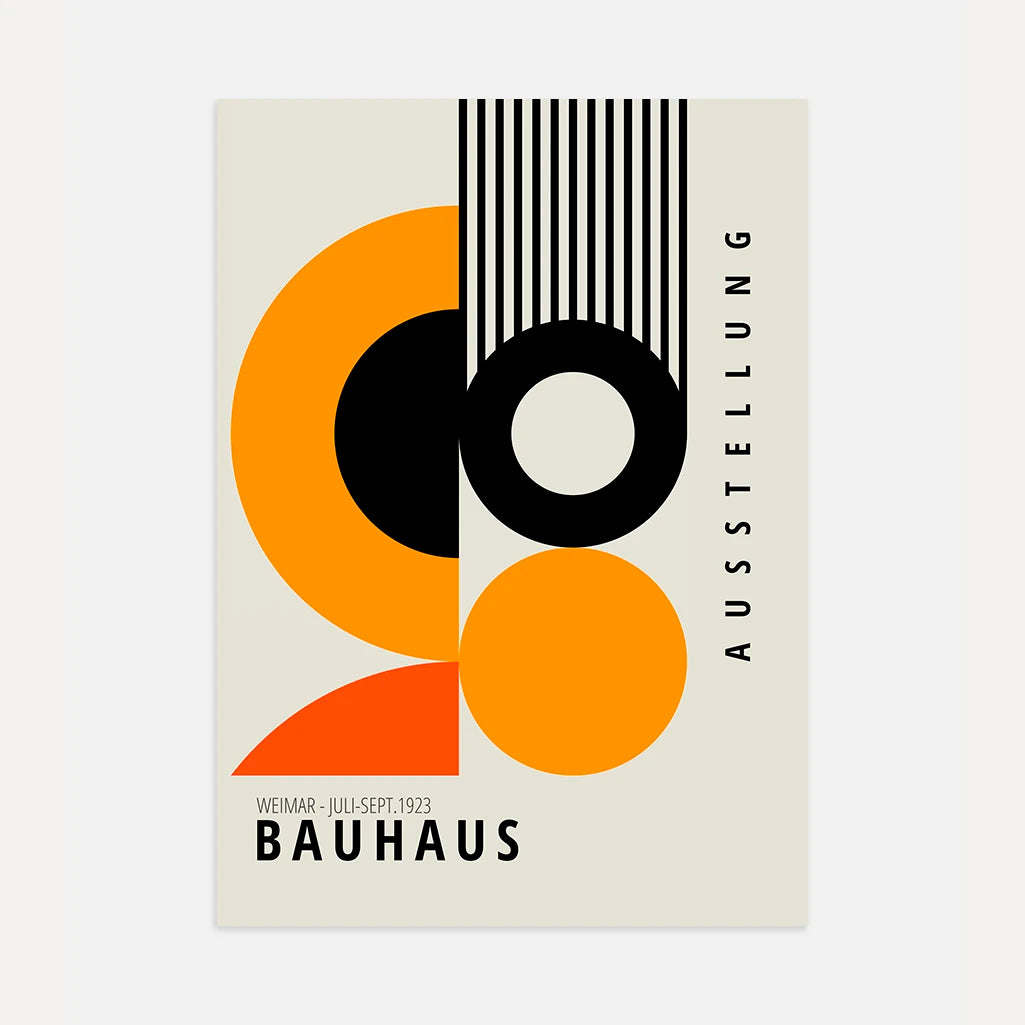 Bauhaus Orange Formen Poster