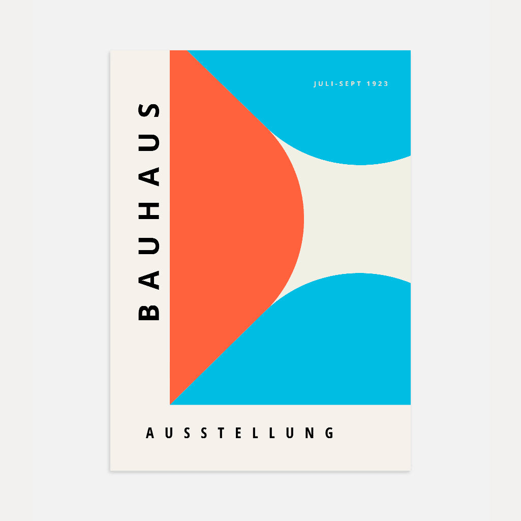 Bauhaus Blaurot Kontrast Poster