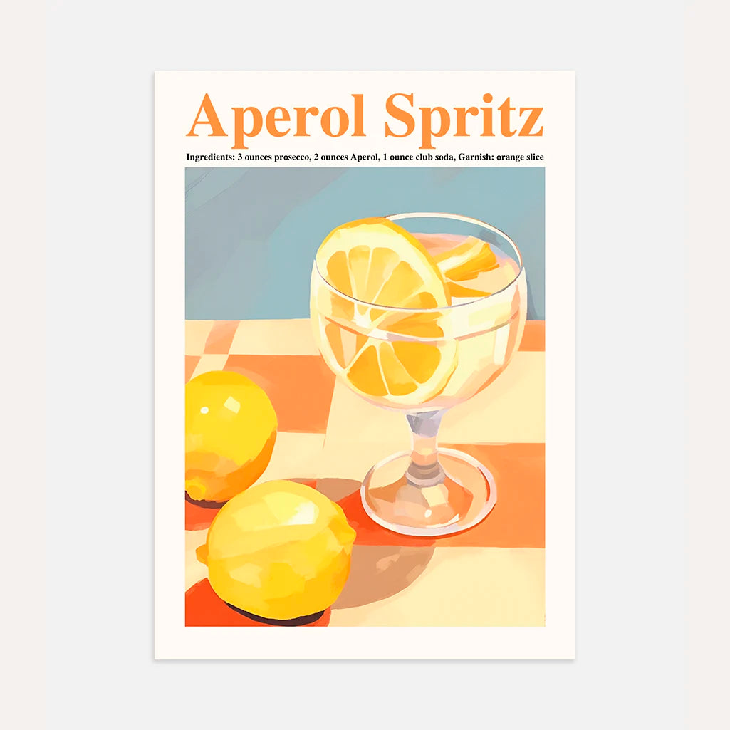 Aperol Spritz Zitrone Poster