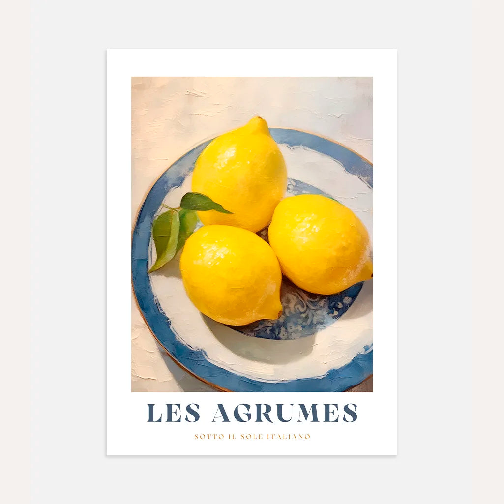 Les Agrumes Zitronenteller Poster