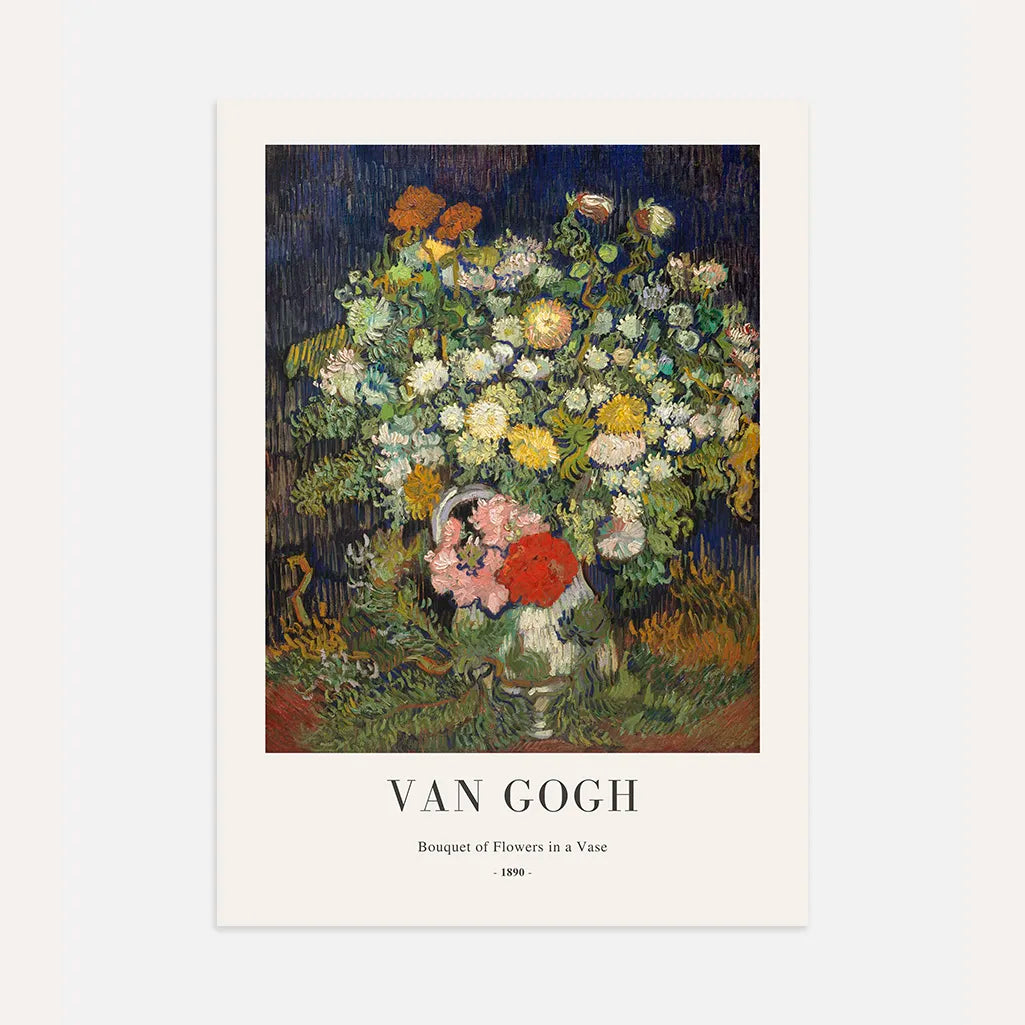 Van Gogh-Plakat – Blumenstrauß in einer Vase, 1890