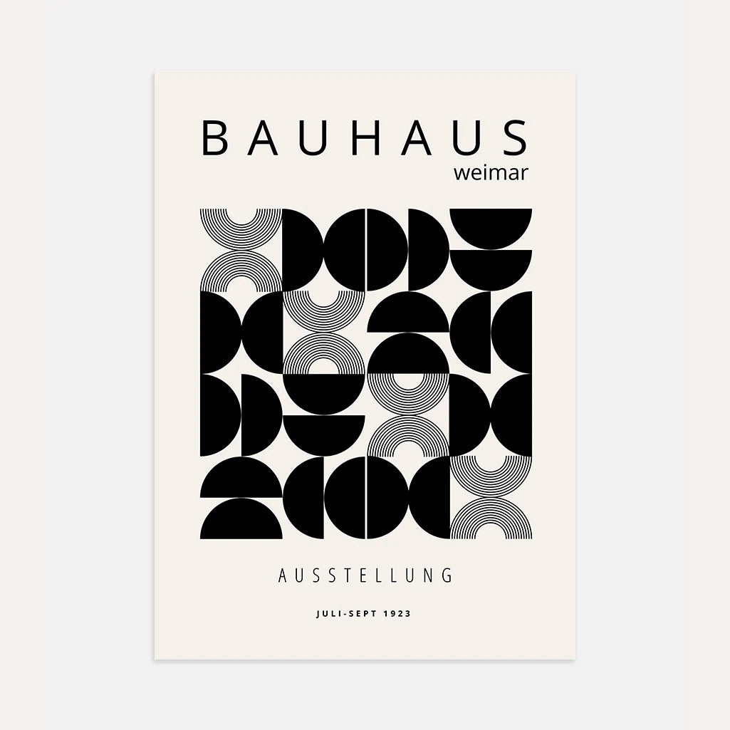 Bauhaus Halbkugeln Geometrie Poster